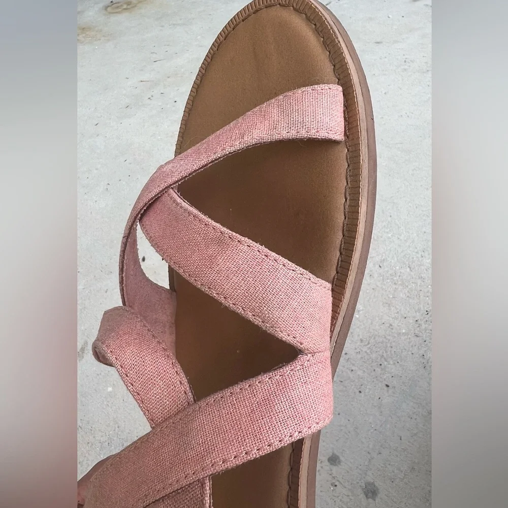 TOMS Shimmer Pink/Coral Sandal Women Size 11 - Picture 7 of 11